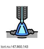 butt welding color icon vector illustration. Стоковая иллюстрация, иллюстратор Vectorwin / Фотобанк Лори