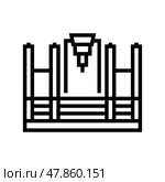 butt welding machine line icon vector illustration. Стоковая иллюстрация, иллюстратор Vectorwin / Фотобанк Лори