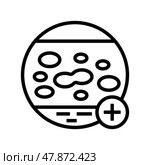 autoimmune skin disease clinic line icon vector illustration. Стоковая иллюстрация, иллюстратор Vectorwin / Фотобанк Лори