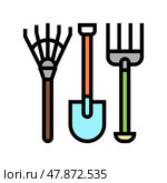 equipment for gardening color icon vector illustration. Стоковая иллюстрация, иллюстратор Vectorwin / Фотобанк Лори