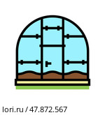 polycarbonate greenhouse color icon vector illustration. Стоковая иллюстрация, иллюстратор Vectorwin / Фотобанк Лори