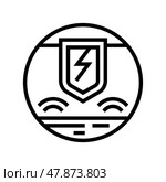 hypersensitivity skin line icon vector illustration. Стоковая иллюстрация, иллюстратор Vectorwin / Фотобанк Лори