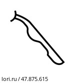 tweezer for false eyelashes line icon vector illustration. Стоковая иллюстрация, иллюстратор Vectorwin / Фотобанк Лори