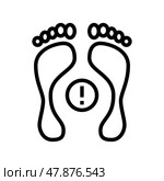 postural deformity feet line icon vector illustration. Стоковая иллюстрация, иллюстратор Vectorwin / Фотобанк Лори