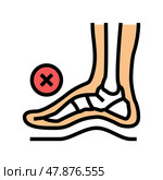 bone postural deformity feet color icon vector illustration. Стоковая иллюстрация, иллюстратор Vectorwin / Фотобанк Лори