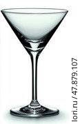Elegant Barware: Empty Martini Glass, for drink presentation, cocktail hour, still life, advertising. Стоковое AI-изображение, AI-художник Данила Большаков / Фотобанк Лори