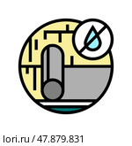 roof underlayment color icon vector illustration. Стоковая иллюстрация, иллюстратор Vectorwin / Фотобанк Лори