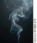 Delicate tendrils of smoke rise and twist in fluid motions, creating captivating forms against a muted backdrop. This visual speaks to the beauty of ephemeral moments. Generative AI. Стоковое AI-изображение, AI-художник Юлия Петровская / Фотобанк Лори