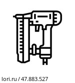 nailer tool line icon vector illustration. Стоковая иллюстрация, иллюстратор Vectorwin / Фотобанк Лори
