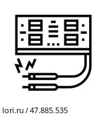 electrosurgery hospital electronic equipment line icon vector illustration. Стоковая иллюстрация, иллюстратор Vectorwin / Фотобанк Лори