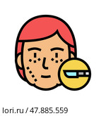 plastic surgery color icon vector illustration. Стоковая иллюстрация, иллюстратор Vectorwin / Фотобанк Лори