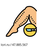 leg plastic surgery color icon vector illustration. Стоковая иллюстрация, иллюстратор Vectorwin / Фотобанк Лори