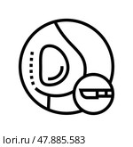 implant surgery line icon vector illustration. Стоковая иллюстрация, иллюстратор Vectorwin / Фотобанк Лори