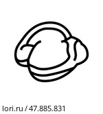 gizzard chicken line icon vector illustration. Стоковая иллюстрация, иллюстратор Vectorwin / Фотобанк Лори