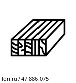 glulam wood line icon vector illustration. Стоковая иллюстрация, иллюстратор Vectorwin / Фотобанк Лори