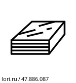 impreg timbers line icon vector illustration. Стоковая иллюстрация, иллюстратор Vectorwin / Фотобанк Лори