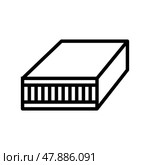 block board line icon vector illustration. Стоковая иллюстрация, иллюстратор Vectorwin / Фотобанк Лори