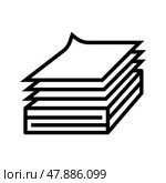 paper list wood production line icon vector illustration. Стоковая иллюстрация, иллюстратор Vectorwin / Фотобанк Лори