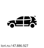 suv car glyph icon vector illustration. Стоковая иллюстрация, иллюстратор Vectorwin / Фотобанк Лори