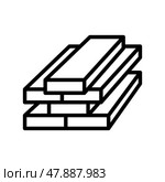 lumber timber line icon vector illustration. Стоковая иллюстрация, иллюстратор Vectorwin / Фотобанк Лори