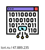 cross-site scripting color icon vector illustration. Стоковая иллюстрация, иллюстратор Vectorwin / Фотобанк Лори