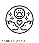 behavioral ecology line icon vector illustration. Стоковая иллюстрация, иллюстратор Vectorwin / Фотобанк Лори