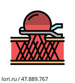 aneurysm repair color icon vector illustration. Стоковая иллюстрация, иллюстратор Vectorwin / Фотобанк Лори