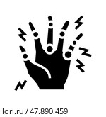 rheumatoid arthritis glyph icon vector illustration. Стоковая иллюстрация, иллюстратор Vectorwin / Фотобанк Лори