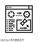 3d renderings line icon vector illustration. Стоковая иллюстрация, иллюстратор Vectorwin / Фотобанк Лори