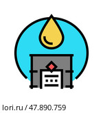 industrial oil production color icon vector illustration. Стоковая иллюстрация, иллюстратор Vectorwin / Фотобанк Лори