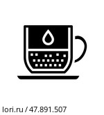 lungo coffee glyph icon vector illustration. Стоковая иллюстрация, иллюстратор Vectorwin / Фотобанк Лори