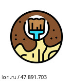 staining hardwood floor color icon vector illustration. Стоковая иллюстрация, иллюстратор Vectorwin / Фотобанк Лори