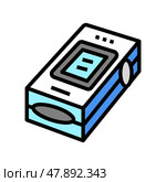 pulse oximeter fingertip color icon vector illustration. Стоковая иллюстрация, иллюстратор Vectorwin / Фотобанк Лори