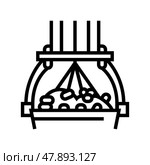 silk reeling line icon vector illustration. Стоковая иллюстрация, иллюстратор Vectorwin / Фотобанк Лори