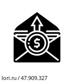 wage inflation glyph icon vector illustration. Стоковая иллюстрация, иллюстратор Vectorwin / Фотобанк Лори