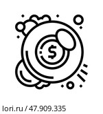 finance bubble line icon vector illustration. Стоковая иллюстрация, иллюстратор Vectorwin / Фотобанк Лори