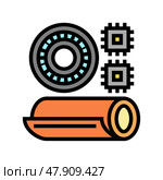 polyimides thermoset color icon vector illustration. Стоковая иллюстрация, иллюстратор Vectorwin / Фотобанк Лори
