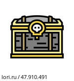 cursed chest color icon vector illustration. Стоковая иллюстрация, иллюстратор Vectorwin / Фотобанк Лори