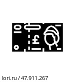 pound sterling gbp glyph icon vector illustration. Стоковая иллюстрация, иллюстратор Vectorwin / Фотобанк Лори