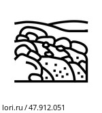 rapids river line icon vector illustration. Стоковая иллюстрация, иллюстратор Vectorwin / Фотобанк Лори