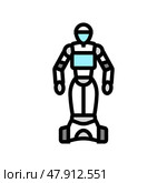 artificial robot color icon vector illustration. Стоковая иллюстрация, иллюстратор Vectorwin / Фотобанк Лори