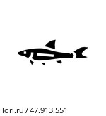 otocinclus fish glyph icon vector illustration. Стоковая иллюстрация, иллюстратор Vectorwin / Фотобанк Лори