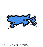 lake titicaca color icon vector illustration. Стоковая иллюстрация, иллюстратор Vectorwin / Фотобанк Лори