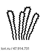 elodea densa line icon vector illustration. Стоковая иллюстрация, иллюстратор Vectorwin / Фотобанк Лори