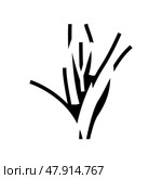 vallisneria spiralis glyph icon vector illustration. Стоковая иллюстрация, иллюстратор Vectorwin / Фотобанк Лори