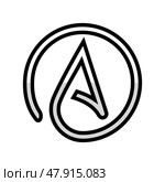 atheism agnosticism color icon vector illustration. Стоковая иллюстрация, иллюстратор Vectorwin / Фотобанк Лори
