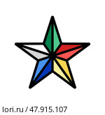 druze religion color icon vector illustration. Стоковая иллюстрация, иллюстратор Vectorwin / Фотобанк Лори