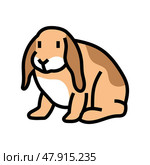 rabbit pet home color icon vector illustration. Стоковая иллюстрация, иллюстратор Vectorwin / Фотобанк Лори