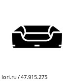 bed pet home glyph icon vector illustration. Стоковая иллюстрация, иллюстратор Vectorwin / Фотобанк Лори