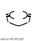 cheek retractor orthodontist glyph icon vector illustration. Стоковая иллюстрация, иллюстратор Vectorwin / Фотобанк Лори